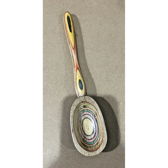Rainbow Wooden Spoon Utensil 9