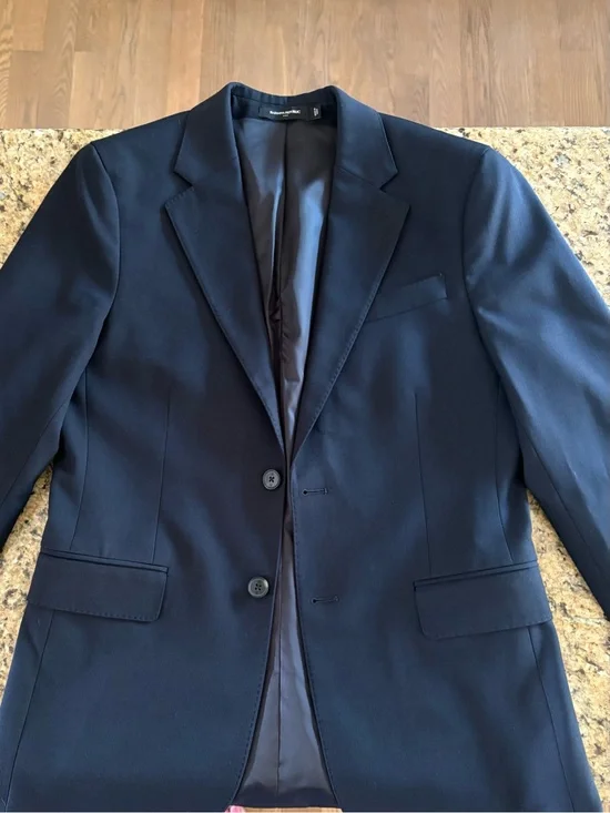 Banana Republic Men's Navy Two-Button Blazer