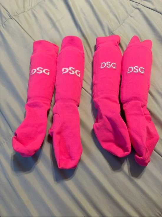 DSG Bright Hot Pink Over-The-Calf Athletic Soccer Socks 2 Pair Youth Medium