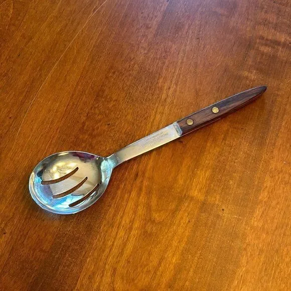 Vintage Japan Slotted Stainless Spoon
