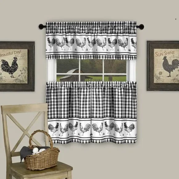 Achim Home Furnishing Barnyard Window Kitchen Curtains Valance - 58