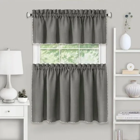 Achim Home Furnishing Kendal Window Curtains for Kitchen and Livingrooms,