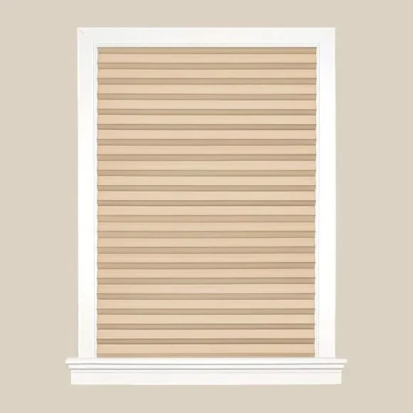 Achim Home Furnishing: Window Shades Room Darkening Vinyl Cordless Latte Pleated