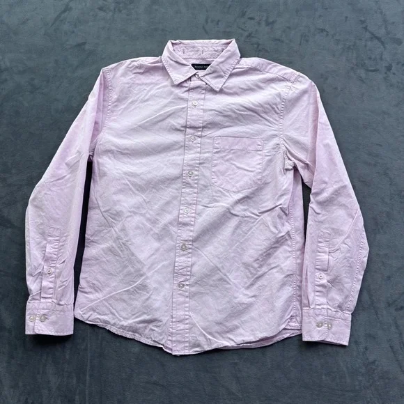 Banana Republic Mens Small Pink Standard Fit Long Sleeve Button Down Shirt