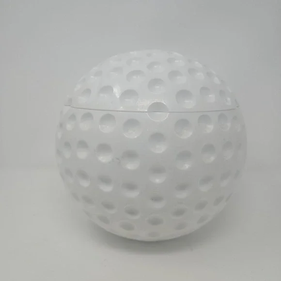 Vintage Mario Luca Giusti‎ Golfball MCM White Lucite Ice Chest Bucket Itailian