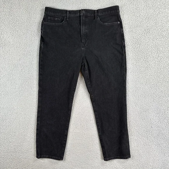 Banana Republic High Rise Slim Fit Jeans Women 34 Black Stretch Premium Denim