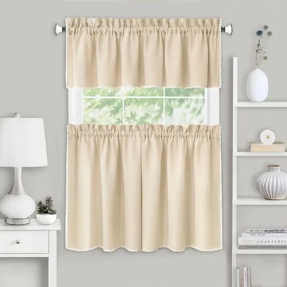 Achim Home Furnishing Kendal Window Curtains for Kitchen and Livingrooms,