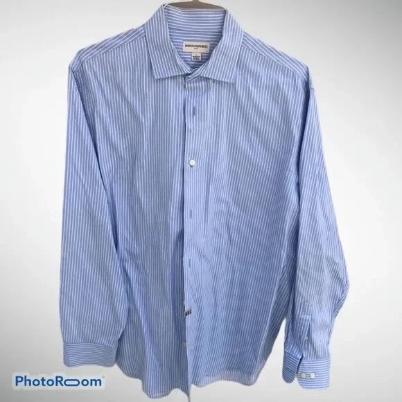 Banana Republic Men L Long Sleeve Shirt 0300