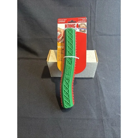 KONG Holiday Zippz Stick LARGE Treat Stuffable Durable Fetch & Chew Dog Toy 11
