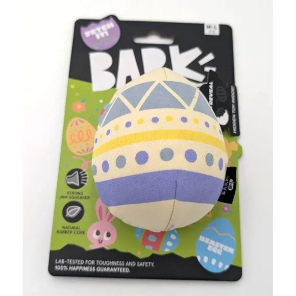 Bark barkbox Sz M-L Super Chewer Egg Dog Toy 6