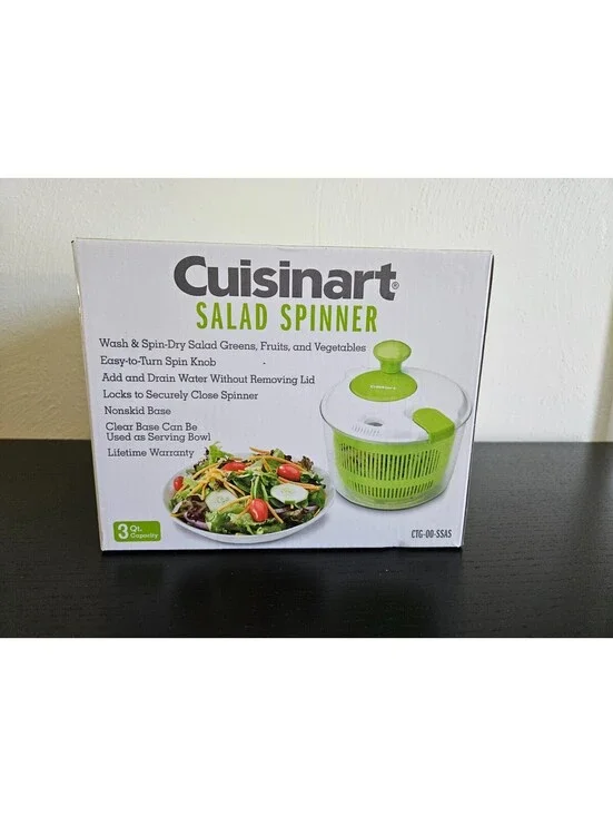 Cuisinart Salad Spinner- Wash, Spin & Dry Salad Greens, Fruits & Vegetables, 3Qt