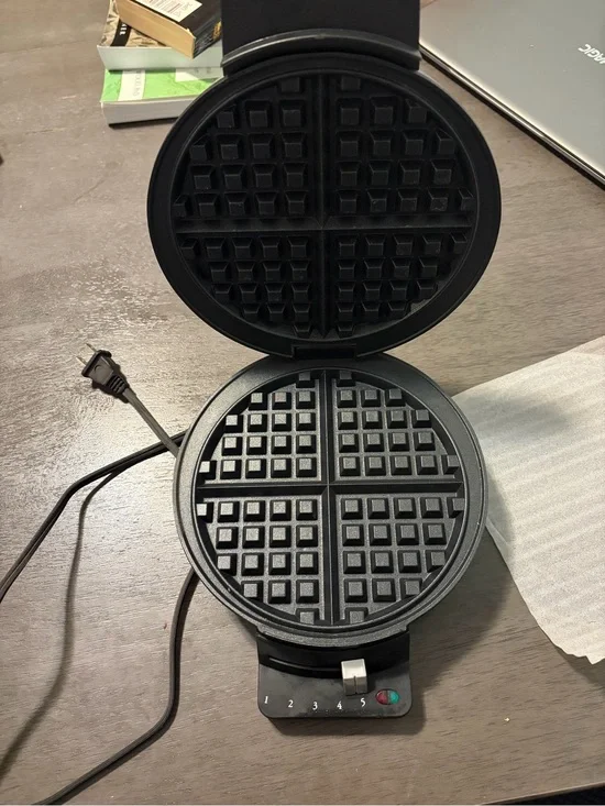 Cuisinart Black Round Belgian Waffle Maker
