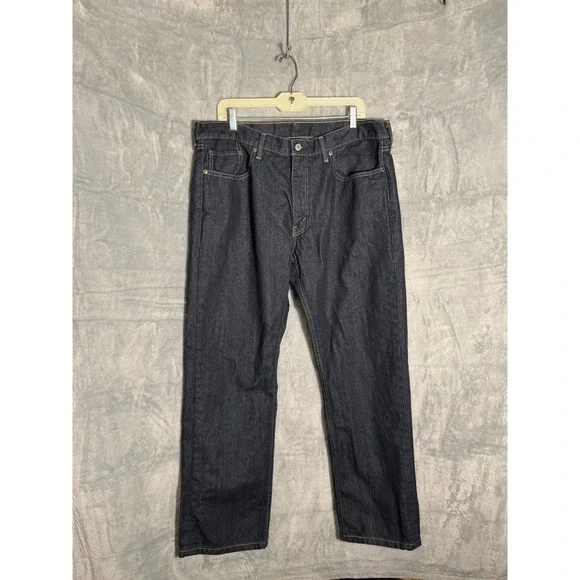 Levis 559 Relaxed Straight Jeans Mens 38x30 Dark Wash Indigo Blue Denim