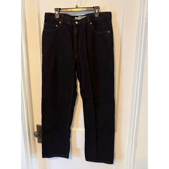 Levi's 550 Relaxed Fit Mens fits 36x31 Black Straight Leg Denim Jeans