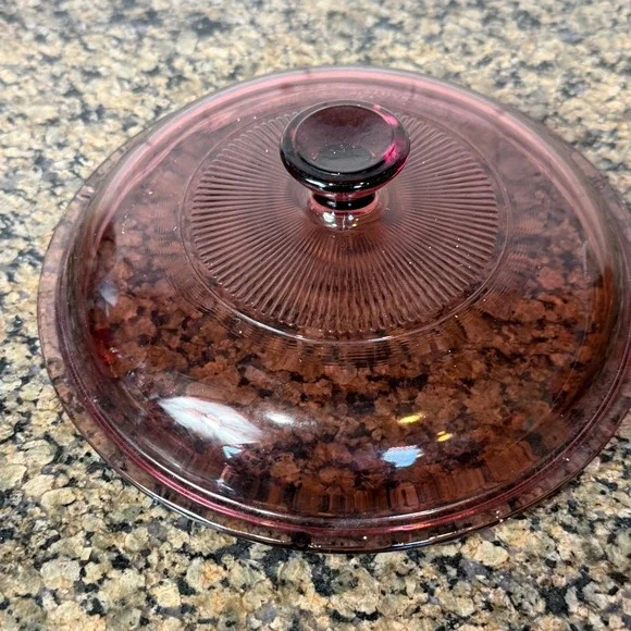 Visions PYREX Replacement Glass Lid Cranberry V 1.5C- 7