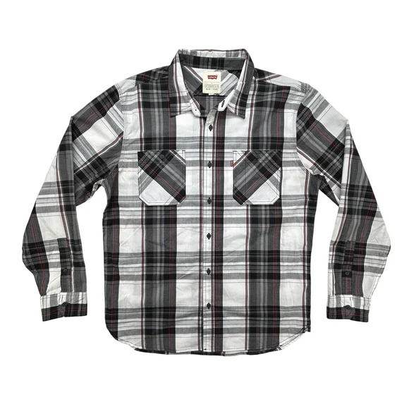 Levi's Shirt Mens Large Plaid Button Up Western Long Sleeve 3LYLW7732