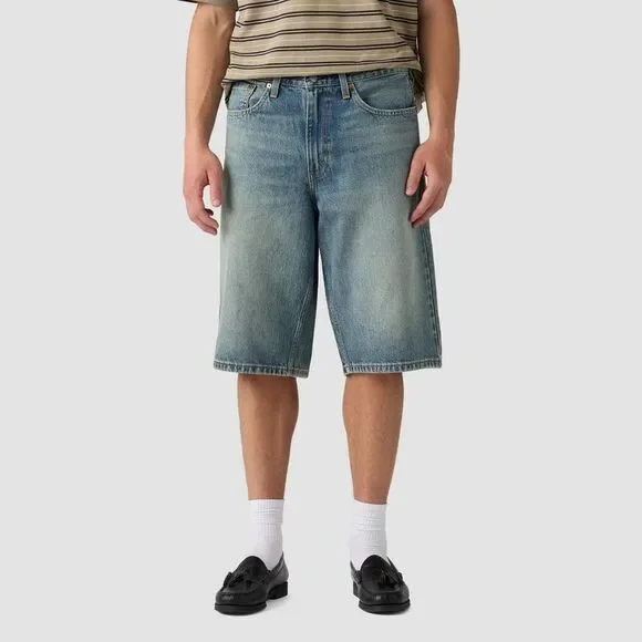 Levi's Men's 470 Baggy Jean Shorts - Medium Wash 34