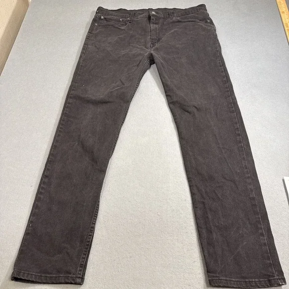 JEANS STRAIGHT Levi's 505 MENS 38X34 Regular Black Wash STRETCH