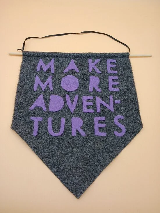 Handmade Hanging Wall Art Shield Felt Banner 