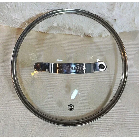 Gotham Steel 8 Inch Glass Replacement Lid Stainless Rim Steam Vent