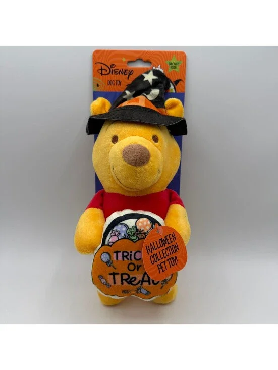 Disney Winnie The Pooh Dog Toy Squeaker Plush Squeaky DI02325-RSP Halloween NEW