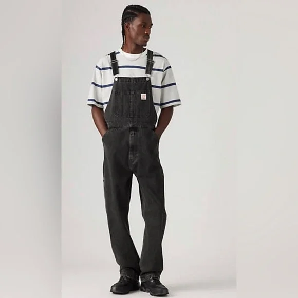 Levi's® Workwear RED TAB™ MEN'S‎ durable Black denim OVERALLS size Small new