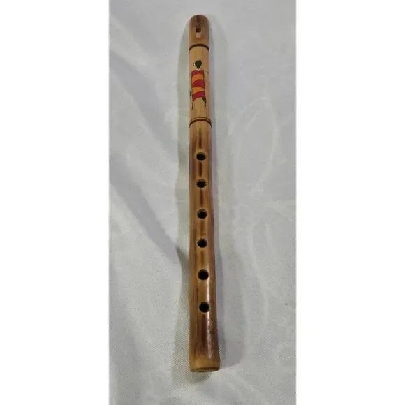 Handmade Bamboo Quena Flute featuring Kokopelli Design
