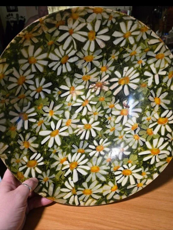 Vtg. 60's Daisy Print Fiberglass 14