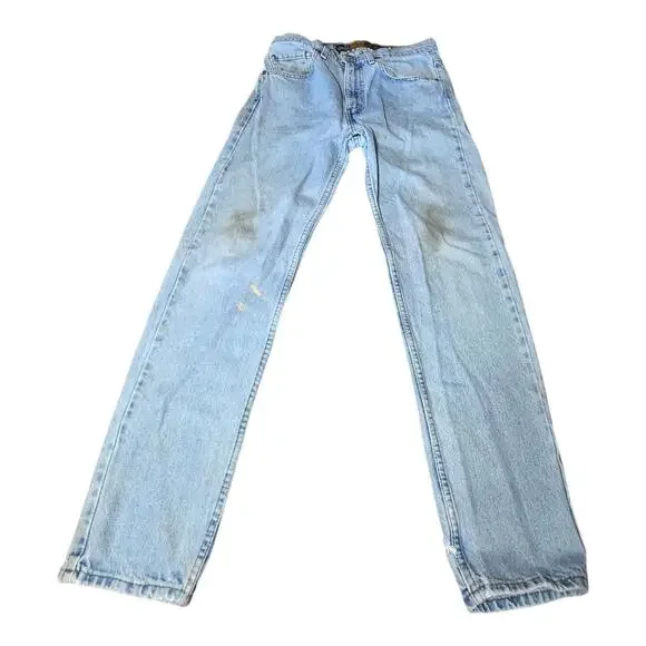 Vintage Levi's Silvertab Straight &‎ Narrow Jeans Light Wash Distressed USA A27