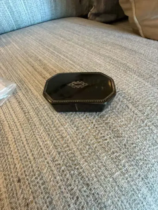 Antique Victorian Papier Mâché Snuff Box Inlay