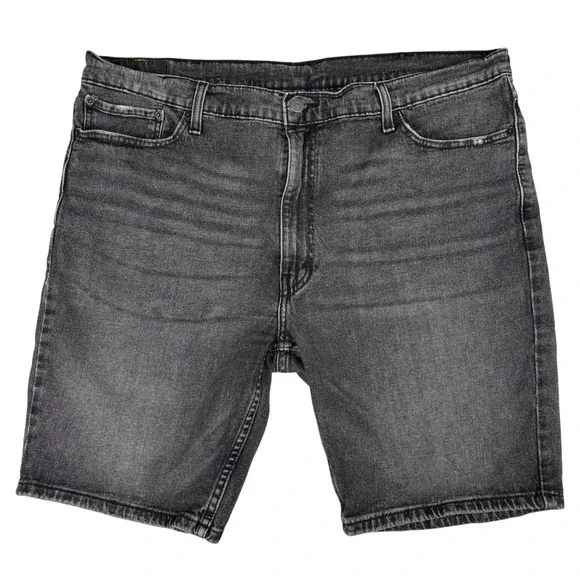 Levis 511 Slim Fit Denim Shorts Mens 42‎ Washed Black Gray Stretch Jean Shorts