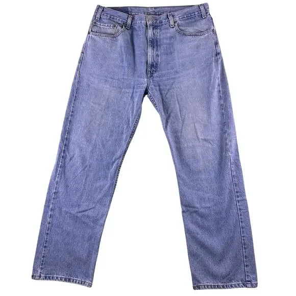 Vintage Levis 505 Regular Fit Straight Leg‎ Denim Jeans Mens Size 38x30 Light