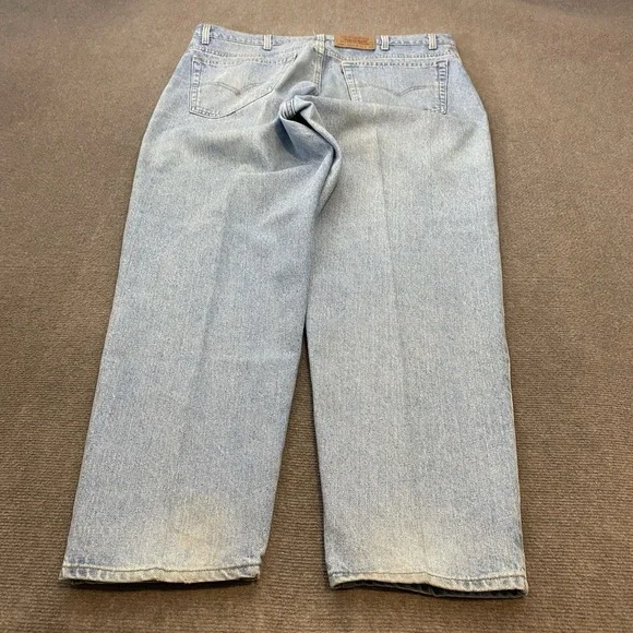 vtg Levi's 550 Jeans Mens 42 Fits 40x30 Y2K Baggy Blue Distressed‎ USA Made