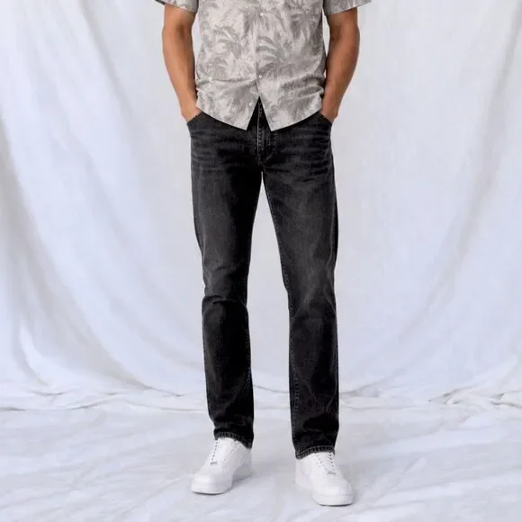 Vintage Y2K 90s Men's Dark Gray Slim Fit Skinny Denim Levi Jeans Size 32