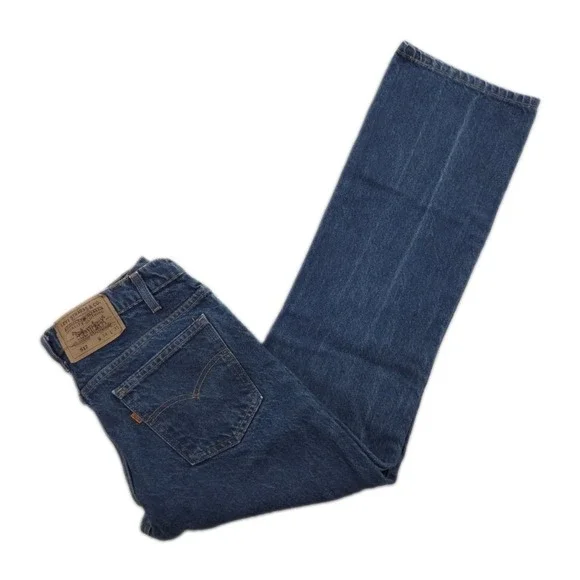 Vintage Levis 517 Orange Tab Jeans Mens 32x30 Straight‎ Leg Blue Denim