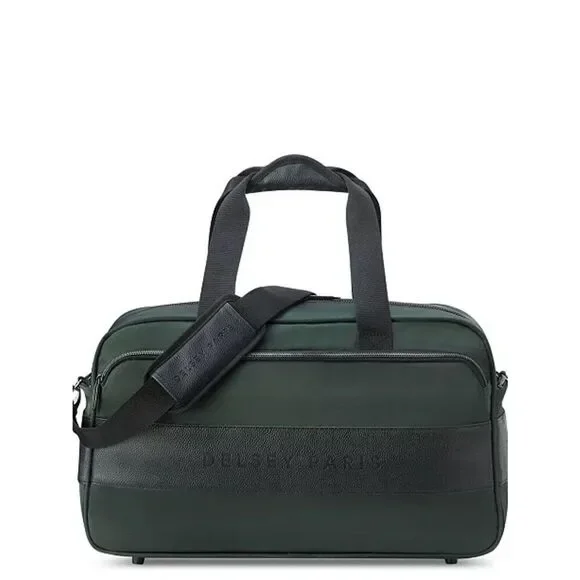 Delsey Paris Men's Dark Green Laptop Weekender Bag duffel bag, luggage