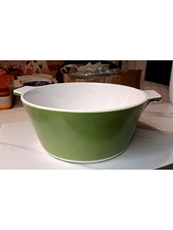 Vintage Corning Ware 1 3/4 Qt Lynwood Green Casserole Dish P-701-No Lid