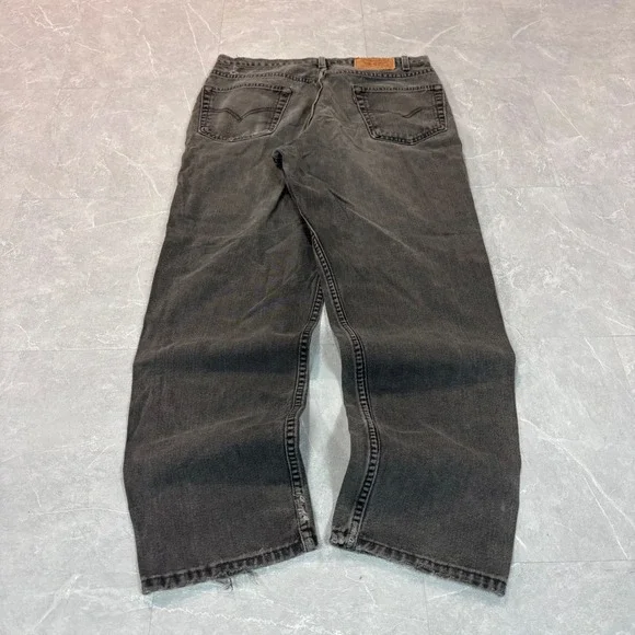 Vintage Levis 550 Relaxed Fit Jeans Mens 36x32‎ Faded Black Made in USA Denim
