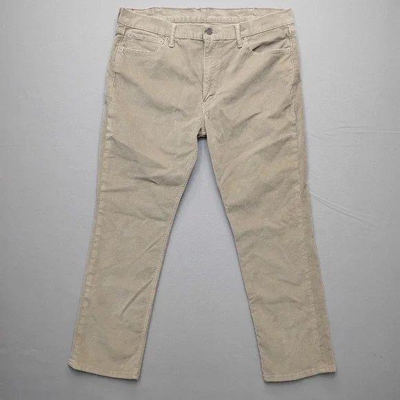 Levis 511 Slim Fit Corduroy Pants Mens 40x30 Beige Tan Stretch Corduroy