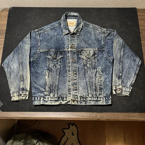 Vintage Levi's Acid Wash Jacket Type III USA Made 80s Levi Ramones the Strokes