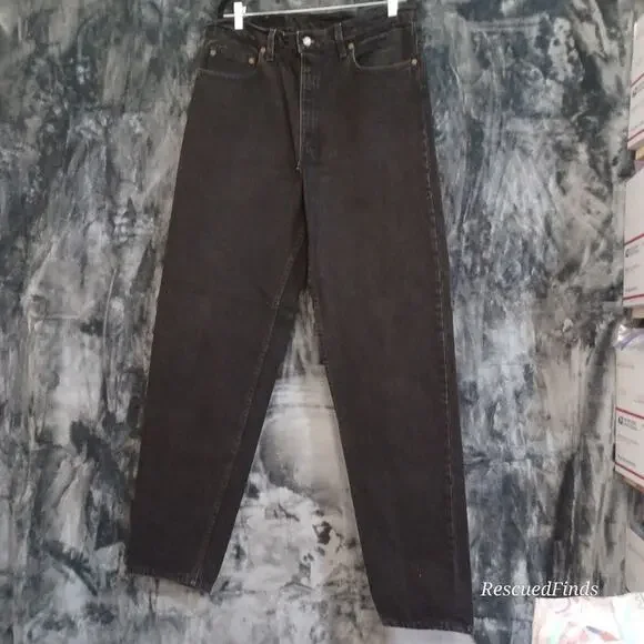 Vintage 1993 Levis 550 Black Cotton Jeans - W38 L36