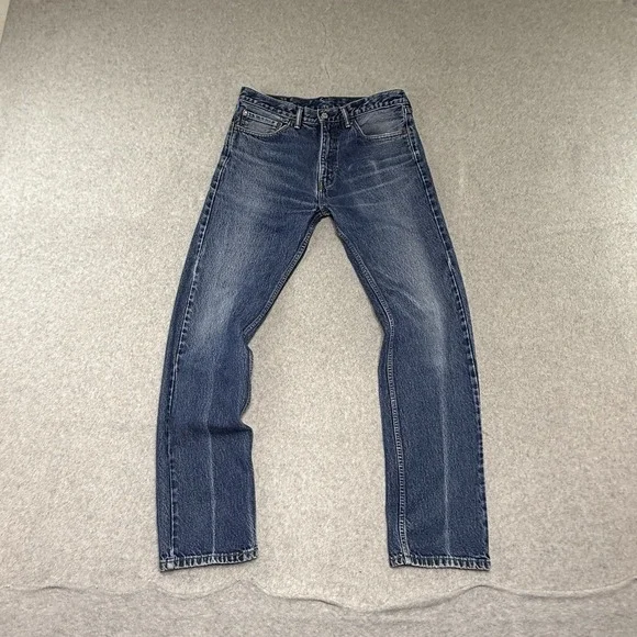 Levi's 505 Jeans Mens 34x34 Blue‎ Regular Straight Dark Wash Denim