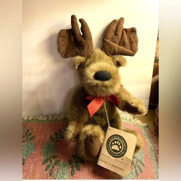 Vintage Boyds Bears Malone E MooseTRAX The Moose Plush Retired JB Bean