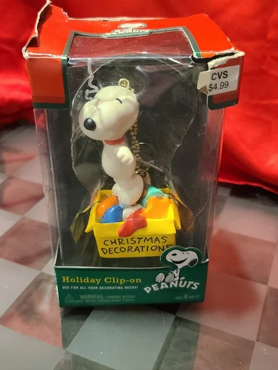 Peanuts Snoopy Clip-On Ornament - White, Yellow, Red, Blue, Orange