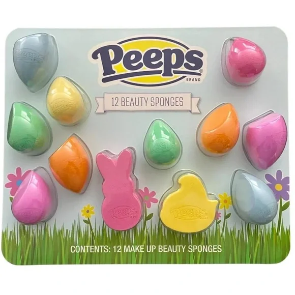 PEEPS 12 Piece Makeup‎ Beauty Blender Sponges Easter, Use Wet or Dry, NEW Sealed