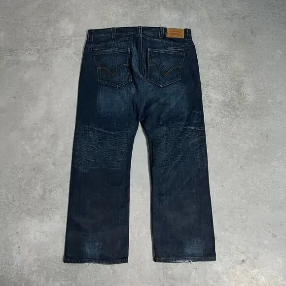 Levi's 514 Relaxed Straight Men's Size 38x30 Blue Loose Denim Jeans