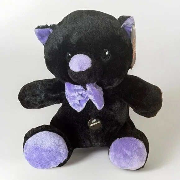Petsmart BLACK Cat Lucky‎ HALLOWEEN CAT Plush Squeaks NWT