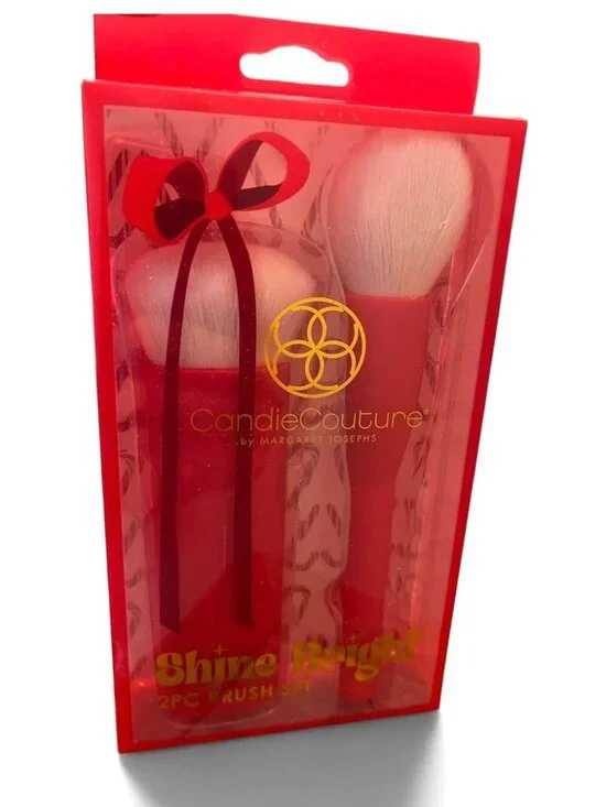Two Piece Makeup Brush Set Contour & Powder Candie Couture Margaret Josephs New