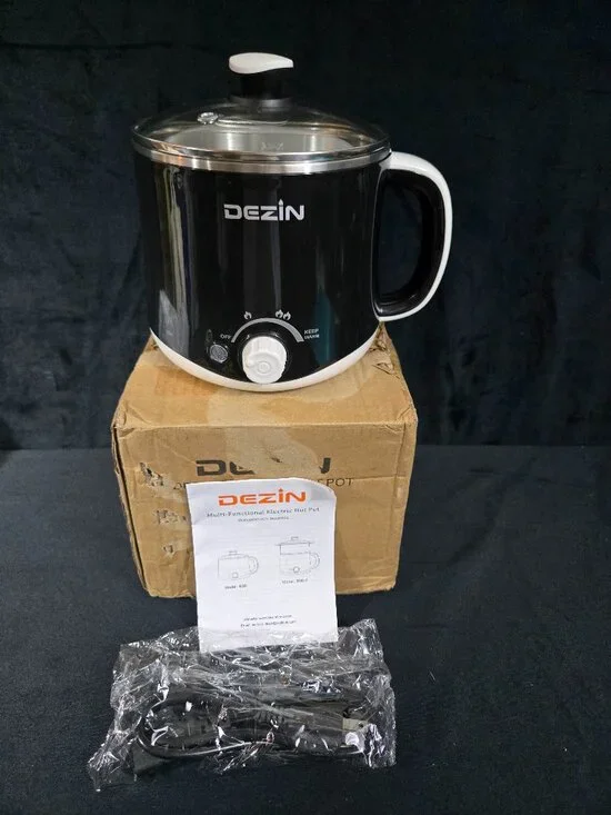 Dezin GLH830 1.6L Electric Hot Pot 600W Cooker Black Open Box