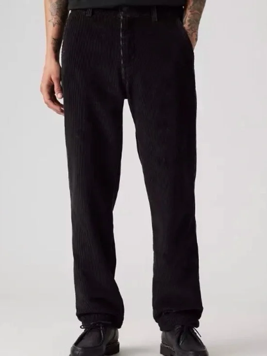 Levi's XX Chino Relaxed Straight-Leg Men's Black Corduroy Pants 34X34